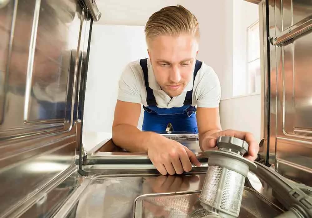 Replacing a dishwasher filter